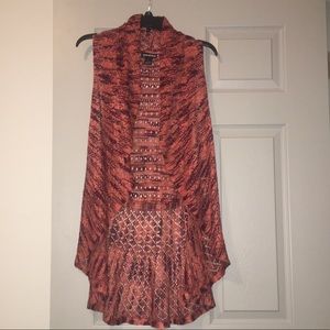 Lauren Michelle open crochet cardigan.
